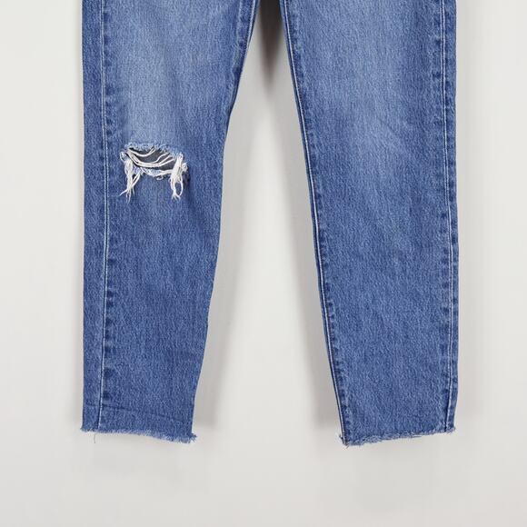 Levi's Women's Wedgie Icon Ankle Fit Button Fly Raw Hem Jean Size 24 - Picture 5 of 9